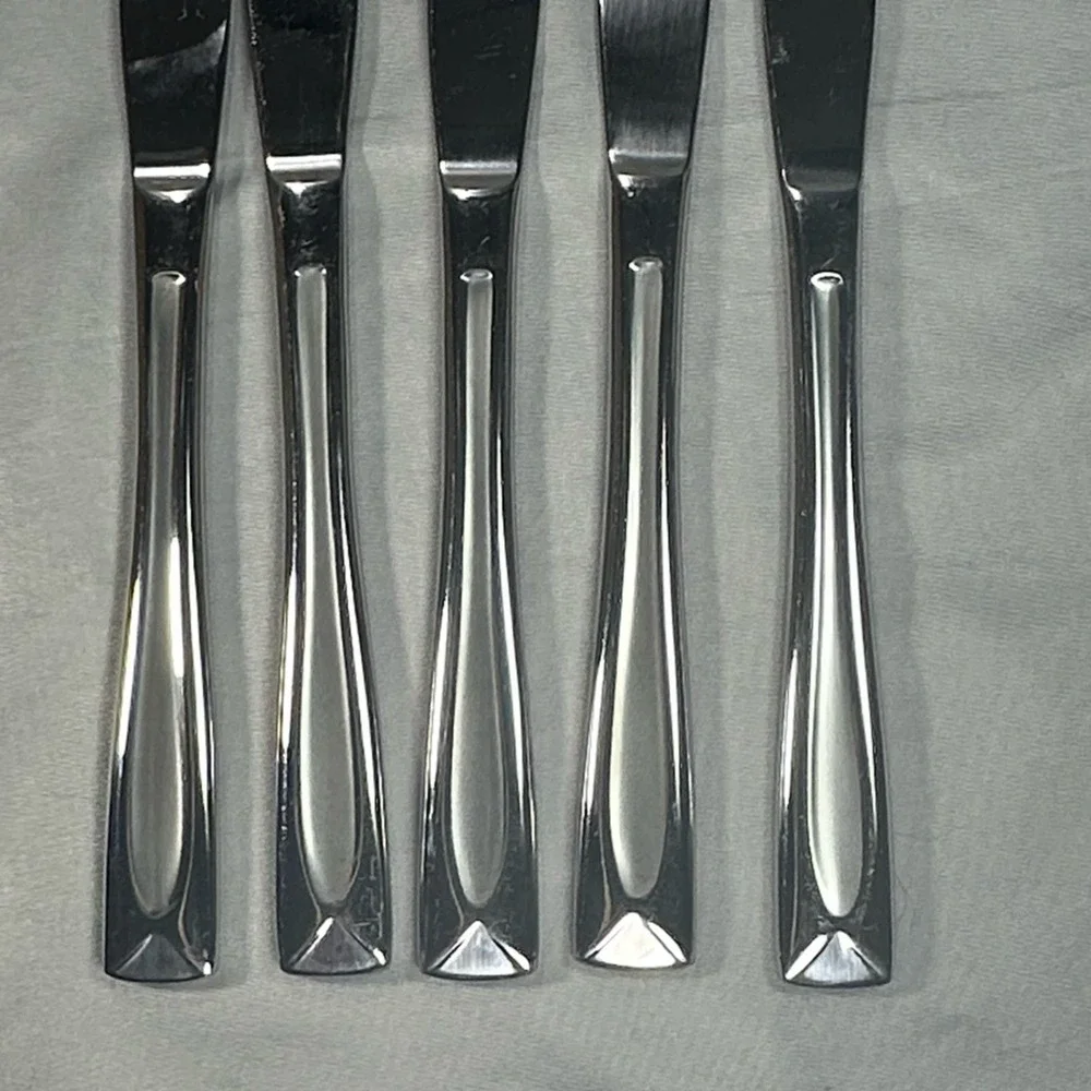 Oneida Satin LINCOLN Dinner Knife Knives‎ Stainless Flatware (Set Of 5)
